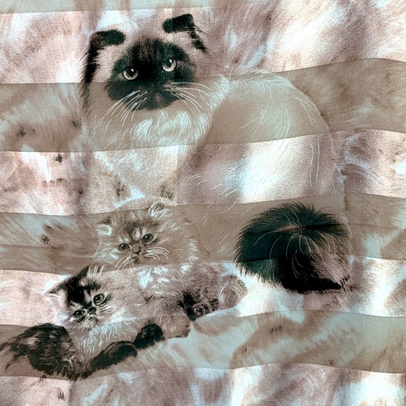 Symphony Scarfs Striped Cats Scarf NEW! - Picture 2 of 11